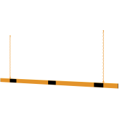 Barrier | aluminium profile | white coated / | red reflecting | yellow / black | both-sided pasted | cross tube length: 3000 mm